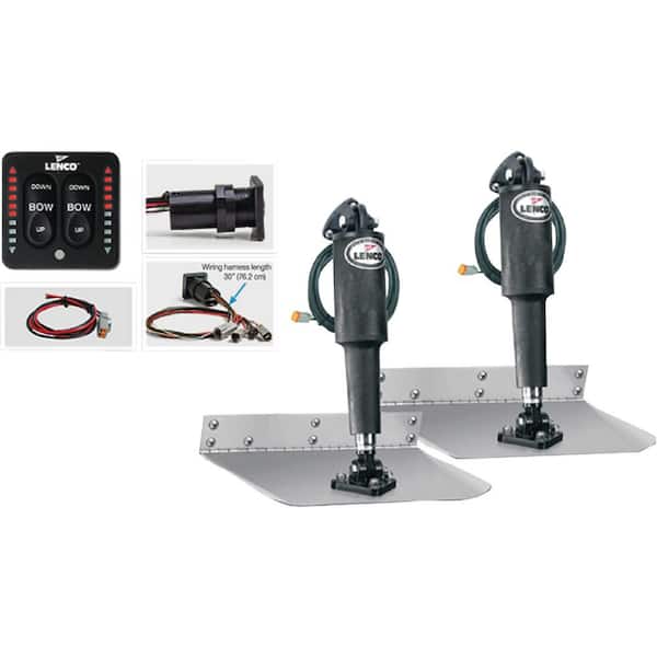 LENCO 9 in. x 12 in. Trim Tab Kit With LED Indicator Switch