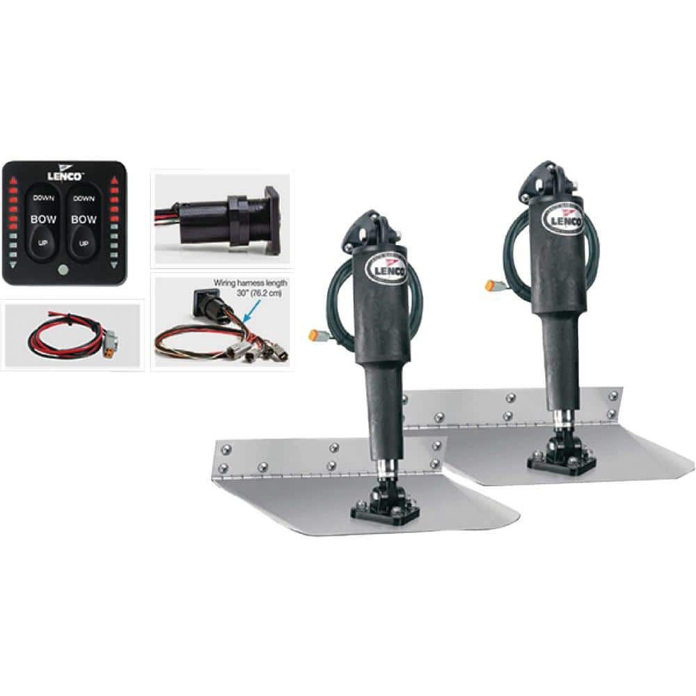 LENCO 12 in. x 12 in. Trim Tab Kit With LED Indicator Switch -  622-15109103