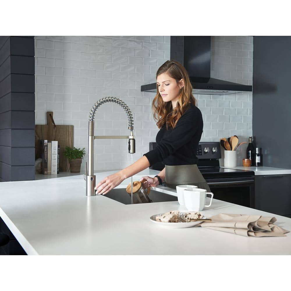 Stainless Steel Touchless Pull-Down Kitchen Faucet with Spray