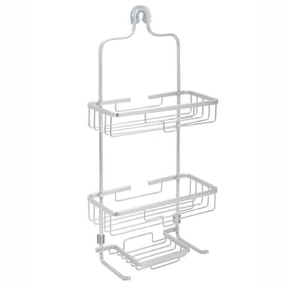 Glacier Bay Over-the-Shower Caddy in Frosted Clear 5890KKHD - The Home Depot