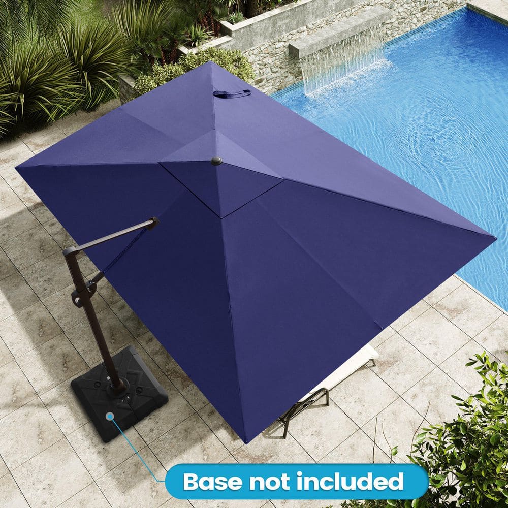 9 ft. x 12 ft. Heavy-Duty Frame Rectangular Cantilever Patio Umbrella in Navy Blue price history on PriceWatchPro