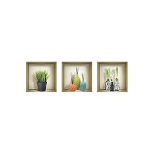 Multi-Color 3D Design Niche Wall Decal-Set of 3 Easy To Apply, Stunning Decorative Stickers For Home and Office