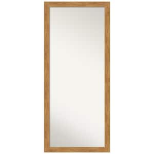 Carlisle Blonde 28 in. x 64 in. Rustic Rectangle Full Length Brown Framed Floor Leaner Mirror