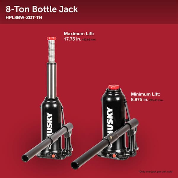 Husky 8 Ton Bottle Jack HPL8BW-ZDT-TH - The Home Depot