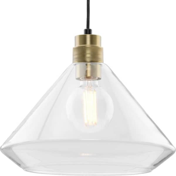 Avec 13.5 in. 1-Light Matte Black Farmhouse Pendant