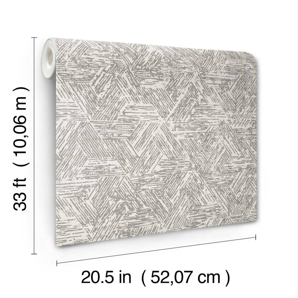 Grey Geometric Non-Pasted Washable Wallpaper Roll