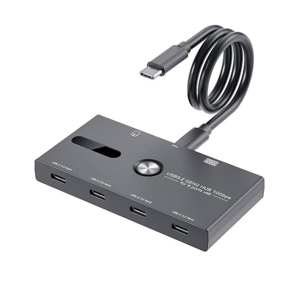 10Gbps USB C Hub 6-Ports USB C Splitter for PC Laptop MacBook Pro Air iMac Chromebook Not Support Charging Monitor