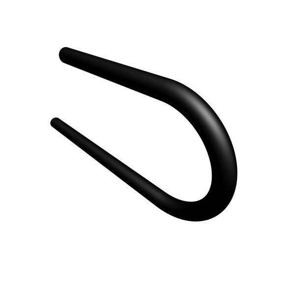 Pegatha Black Fine Textured Aluminum P-Loop Return Rail