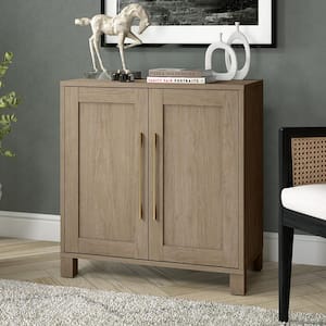 Chabot 28 in. Antiqued Gray Oak Rectangular Accent Storage Cabinet