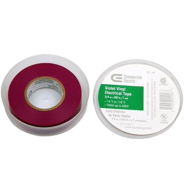 Commercial Electric 3/4in. x 7mil x 66 ft. Vinyl Elect Tape - Violet