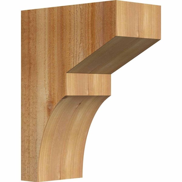 Ekena Millwork 6 in. x 12 in. x 16 in. Western Red Cedar Monterey Rough Sawn Corbel