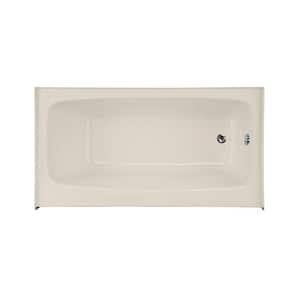 Trenton 60 in. Acrylic Rectangular Drop-in Whirlpool and Air Bath Bathtub in Biscuit