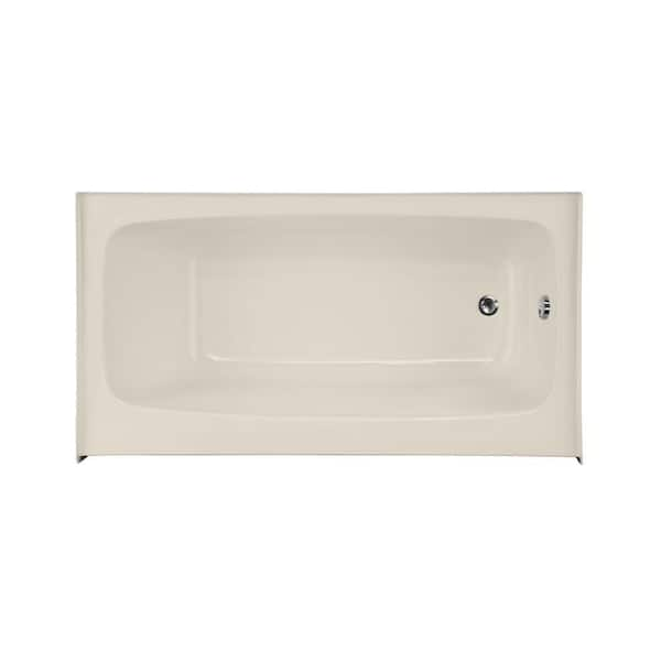 Hydro Systems Trenton 65 in. Acrylic Rectangular Drop-In Whirlpool Bathtub in Biscuit