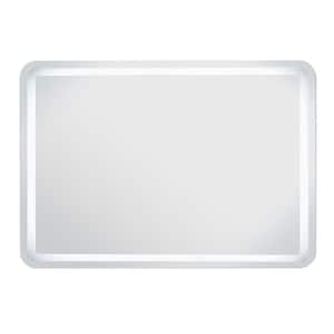 28 in. W x 36 in. H Large Rectangular Frameless Dimmable Wall Mounted LED Bathroom Vanity Mirror in Sliver