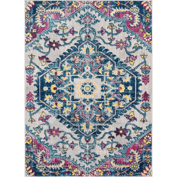Well Woven Mystic Gwendolyn Modern Bohemian Vintage Medallion Multi 7 ft. 10 in. x 9 ft. 10 in. Area Rug