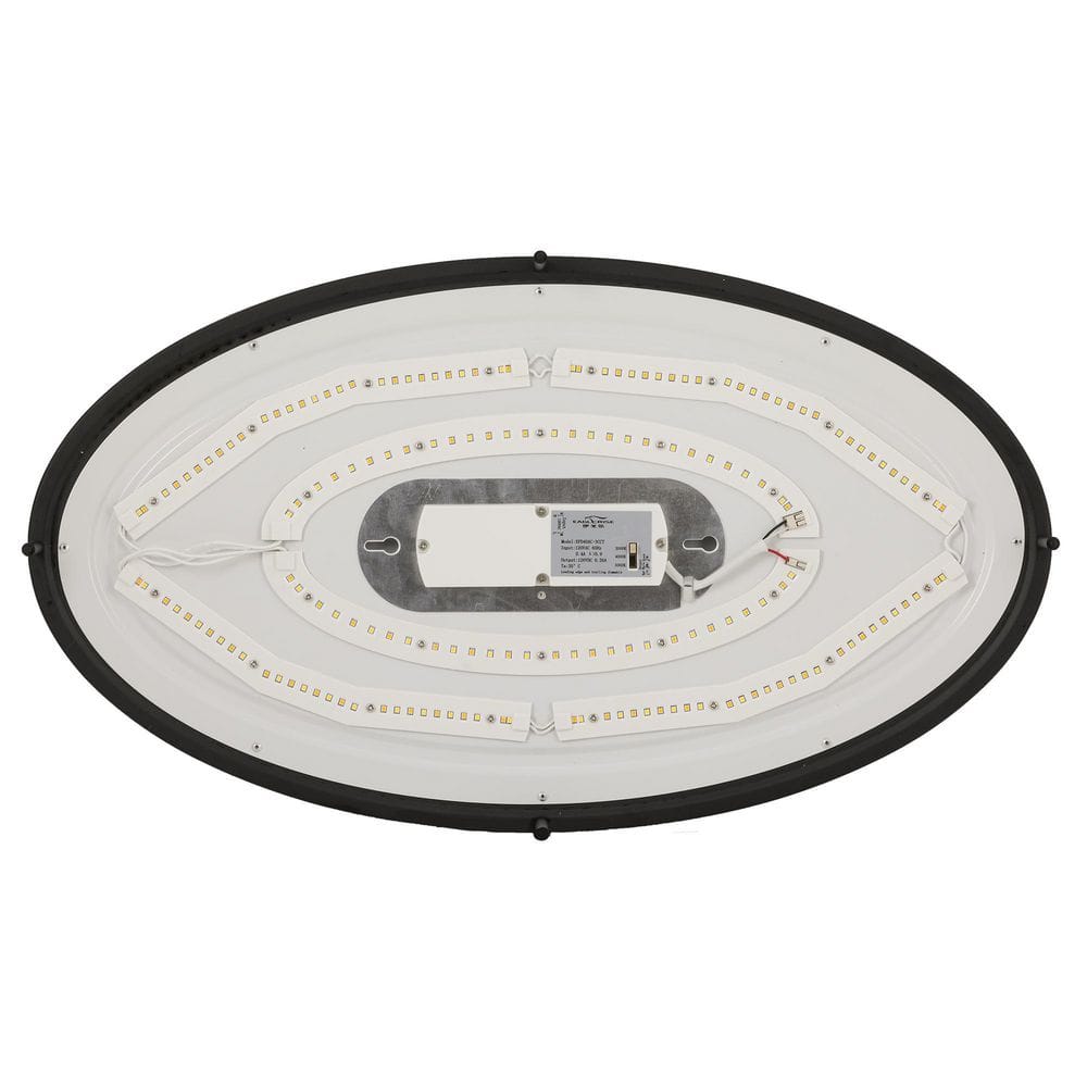 Matte Black Contemporary 24" LED Flush Mount Ceiling Light