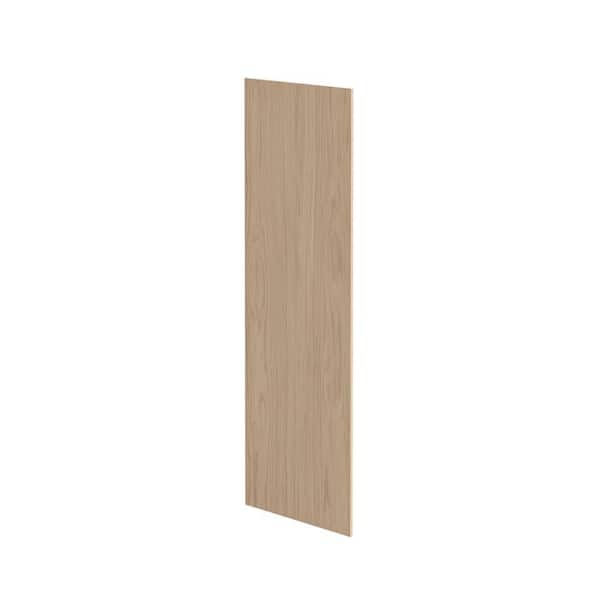 Hampton Bay Sinclair 11.25 in. W x 0.25 in. D x 30 in. H Wall Flush End Panel in Shaker Light Oak