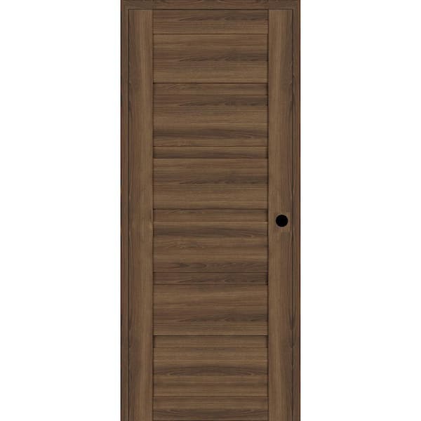 Belldinni Louver Diy-Friendly 18 In. X 83,25 In. Left-Hand Pecan Nutwood Wood Composite Single Swing Interior Door