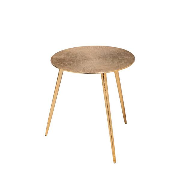 Mercana Reva I Gold Cast Aluminum Accent Table - Medium