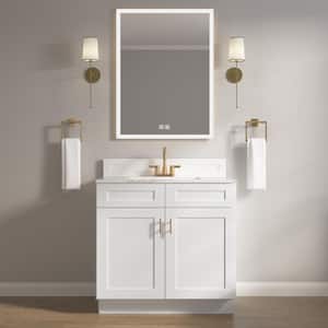 36 in. W x 21 in. D x 34.5 in. H Ready to Assemble Bath Vanity Cabinet without Top in Shaker White