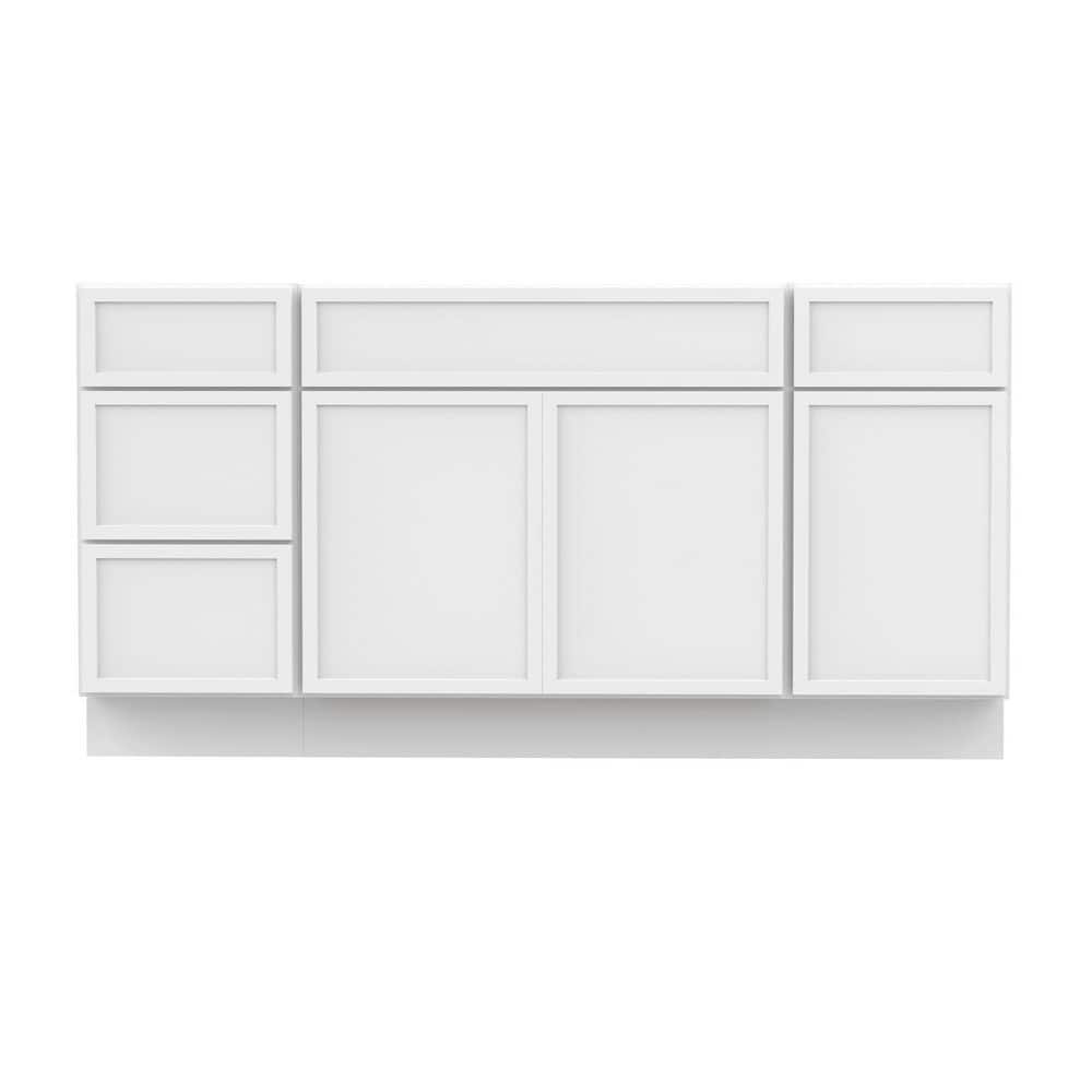 66 in. W x 21 in. D x 32.5 in. H Bath Vanity Cabinet without Top in White (Unassembled) price history on PriceWatchPro