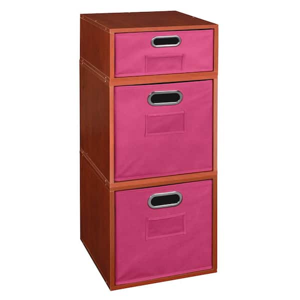 null 32.5 in. H x 13 in. W x 13 in. D Wood 3- Cube Organizer