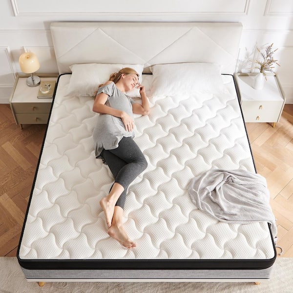 King Medium 12 in. Hybrid Gel Memory Foam Mattress with Coil Innerspring