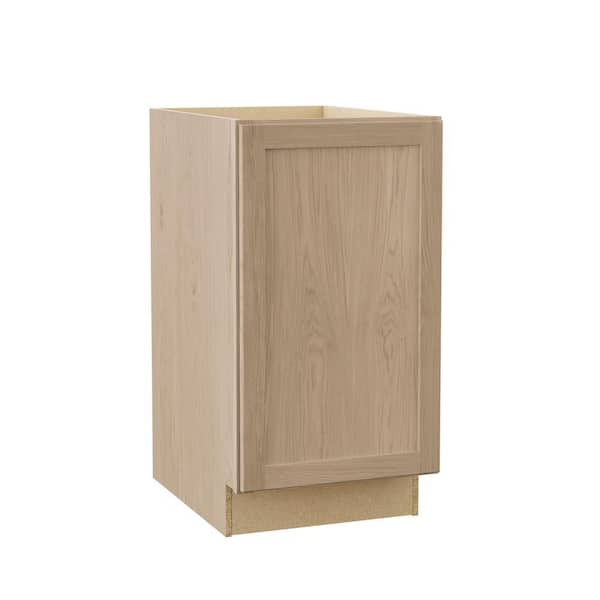 Sinclair 18 in. W x 24 in. D x 34.5 in. H Assembled Kitchen Waste Base Cabinet in Shaker Light Oak