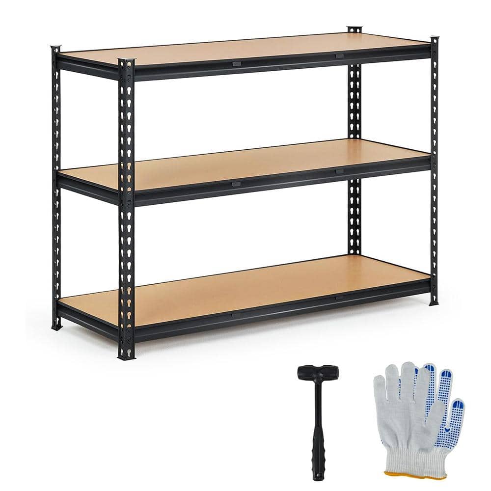 3-Tier Heavy Duty Utility Shelving, Adjustable Storage Rack, Steel Frame/MDF, for Garage/Workshop price history on PriceWatchPro