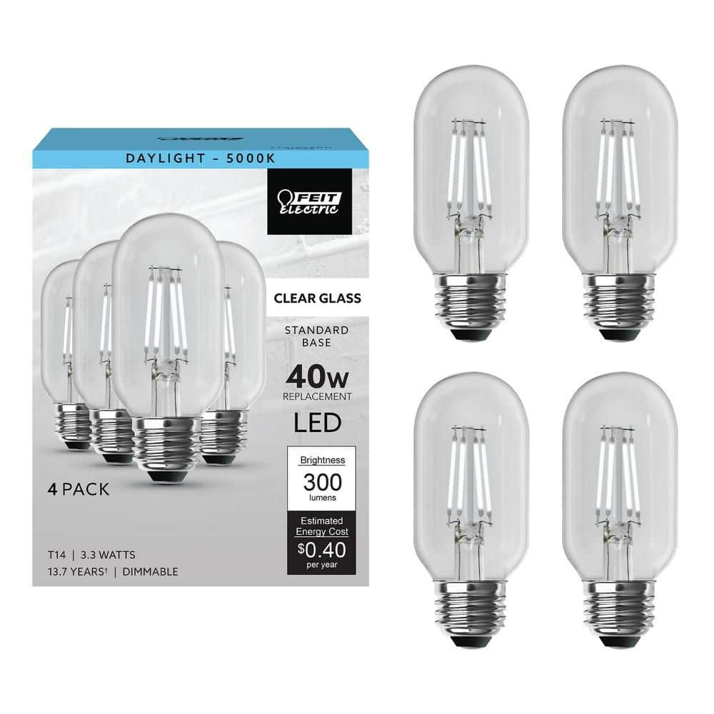 Feit Electric 40-Watt Equivalent T14 Dimmable Straight Filament
