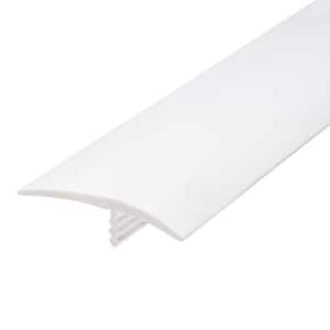 1-5/8 in. White Flexible Polyethylene Off-Set Barb Bumper Tee Moulding Edging 12 ft. long Coil