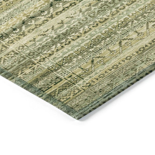 Chantille Machine Washable Indoor/Outdoor Abstract ACN2101 Green 1 ft. 8 in. x 2 ft. 6 in. Accent Rug