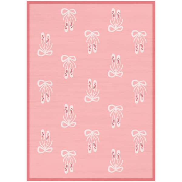 Imagination Pink 4 ft. x 5 ft. Graphic Contemporary Area Rug