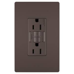 radiant 15 Amp 125-Volt Tamper Resistant GFCI Residential/Commercial Decorator Duplex Outlet and Wall Plate, Dark Bronze