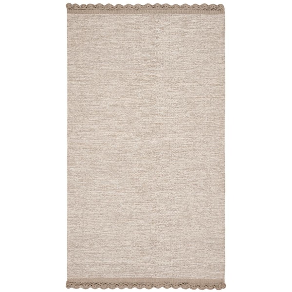 SAFAVIEH Montauk Beige Doormat 3 ft. x 5 ft. Solid Area Rug