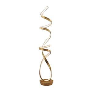 Orchestra Ⅱ 63" H Anodize Gold, 56W Unique Modern Design standard LED Floor Lamp with dimmer, LED998568DAG