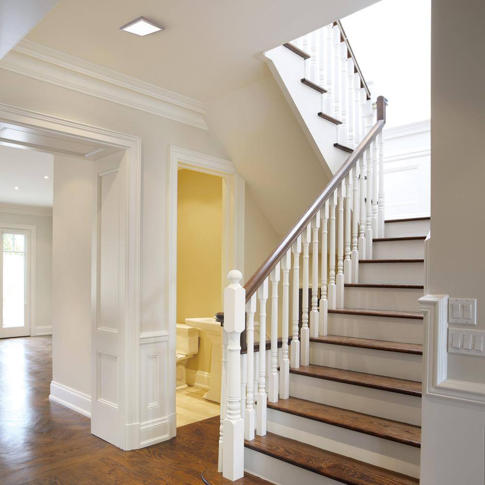 Slimline Square Nickel LED Flush Mount - Indoor/Outdoor
