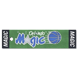 NBA Retro Orlando Magic Green 2 ft. x 6 ft. Putting Green Mat Area Rug