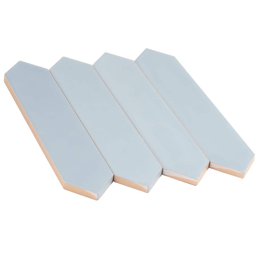 Stone Blue Matte Ceramic Picket Wall and Floor Tile
