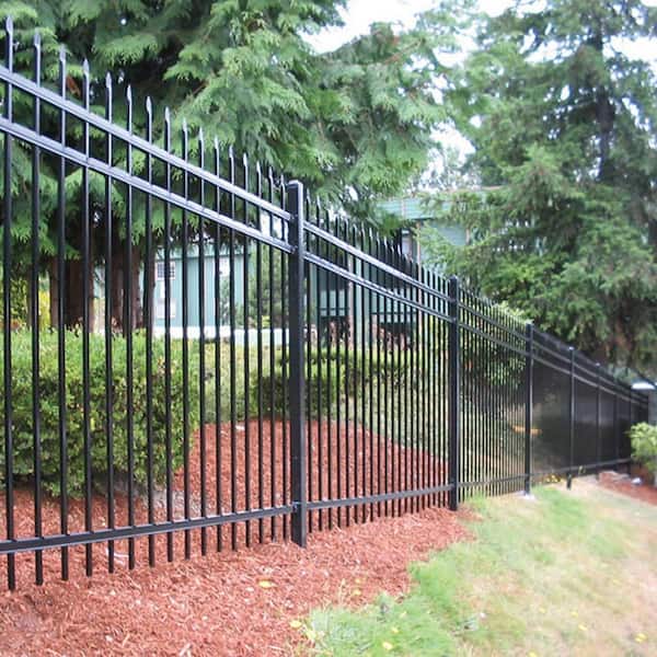 8 ft. x 6 ft. 8-Panel Steel Fence Kit-Straight Top Style Each