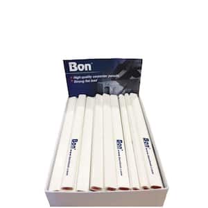 Carpenter Pencils in White Casing Medium Red/Black Lead (72-Pack)