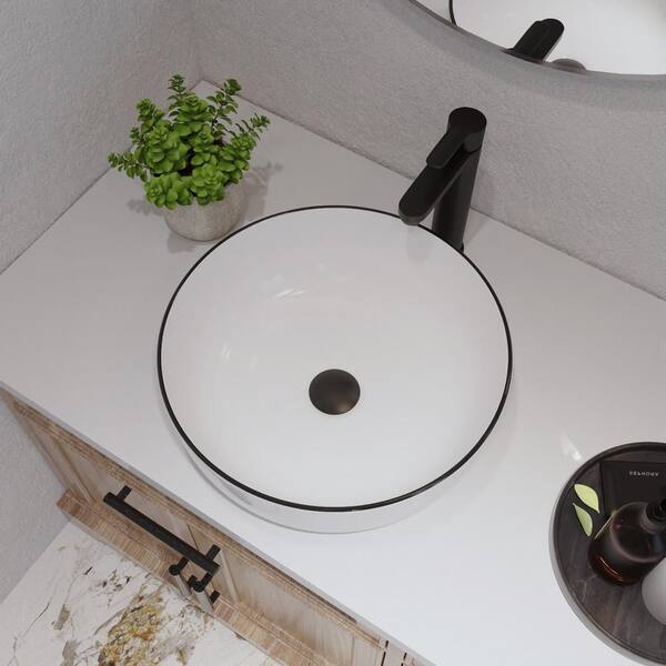 DEERVALLEY DeerValley Symmetry 16 in. Round Ceramic Vessel