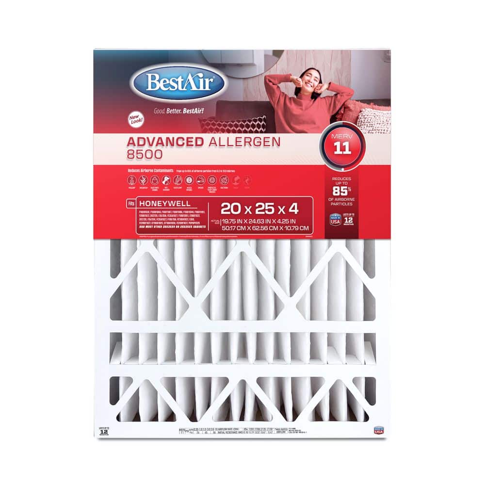 BestAir 20x25x4 Honeywell Air Cleaner Filter FPR 7 HW2025-11R