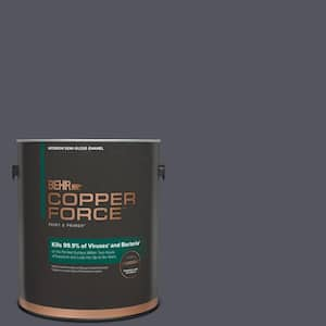 1 gal. #N540-7 Coal Mine Semi-Gloss Enamel Virucidal and Antibacterial Interior Paint & Primer