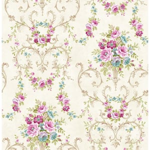 Eliza Purple Bouquet Wallpaper