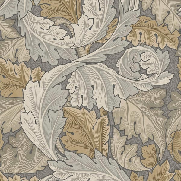 WILLIAM MORRIS AT HOME Acanthus Neutral Wallpaper 124226 - The