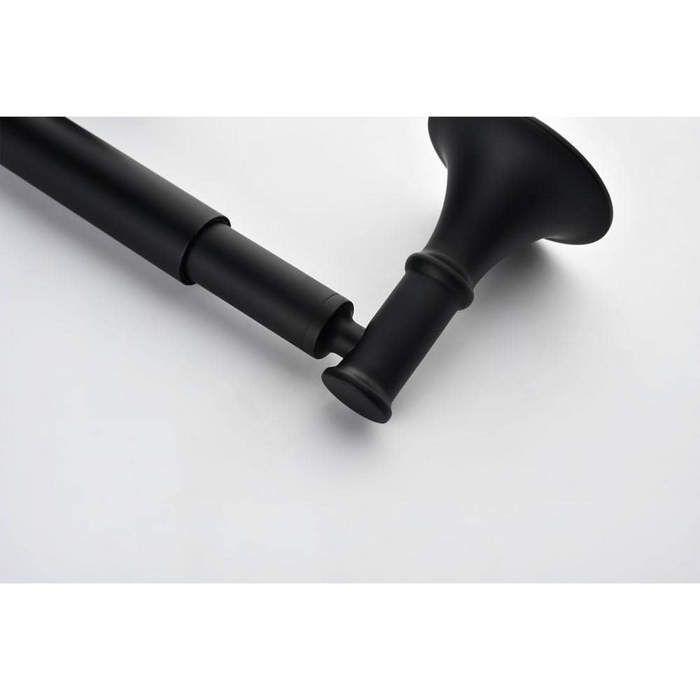 Matte Black 6-Piece Brass Bathroom Hardware Set