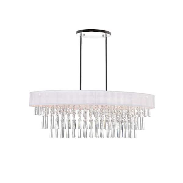CWI Lighting Franca 8 Light Drum Shade Chandelier With Chrome Finish