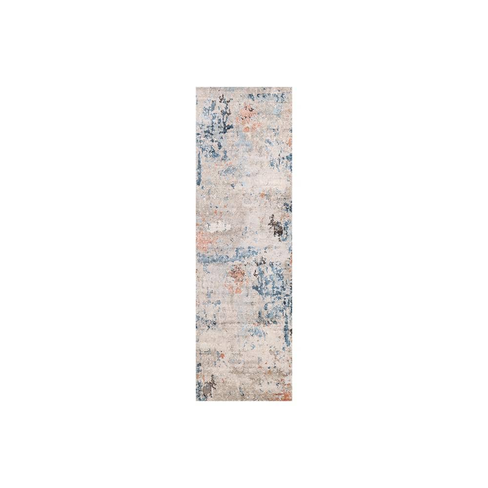 Ashland Multi 3 ft. x 8 ft. (2 ft. 6 in. x 8 ft.) Geometric Contemporary Ru