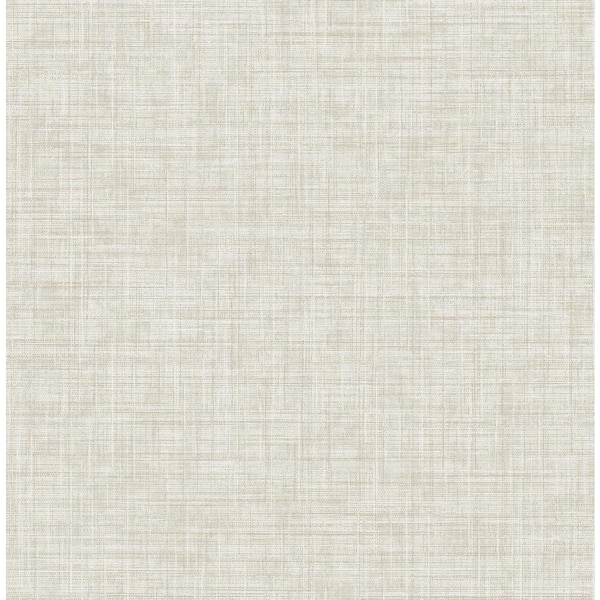 A-Street Prints Tuckernuck Taupe Linen Non Woven Paper Wallpaper Sample